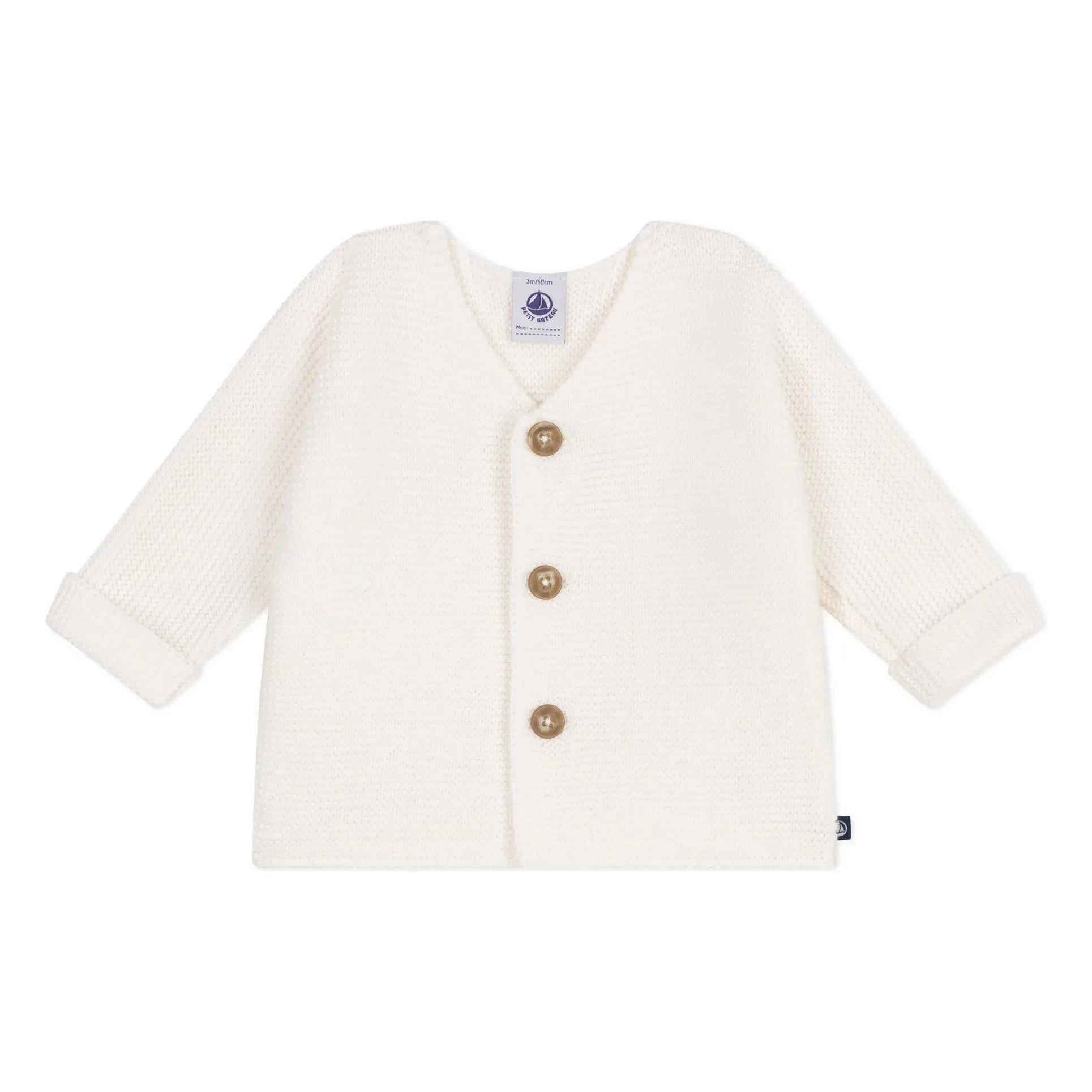 Petit Bateau - Barby Organic Cotton Cardigan | White