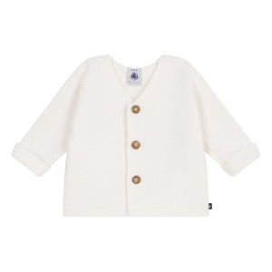 Petit Bateau - Barby Organic Cotton Cardigan | White