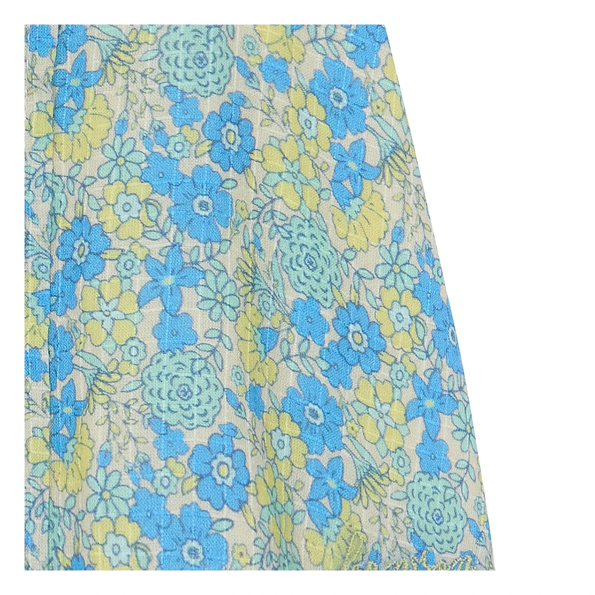 Bonton - Nancy Floral Peter Pan Collar Blouse | Blue