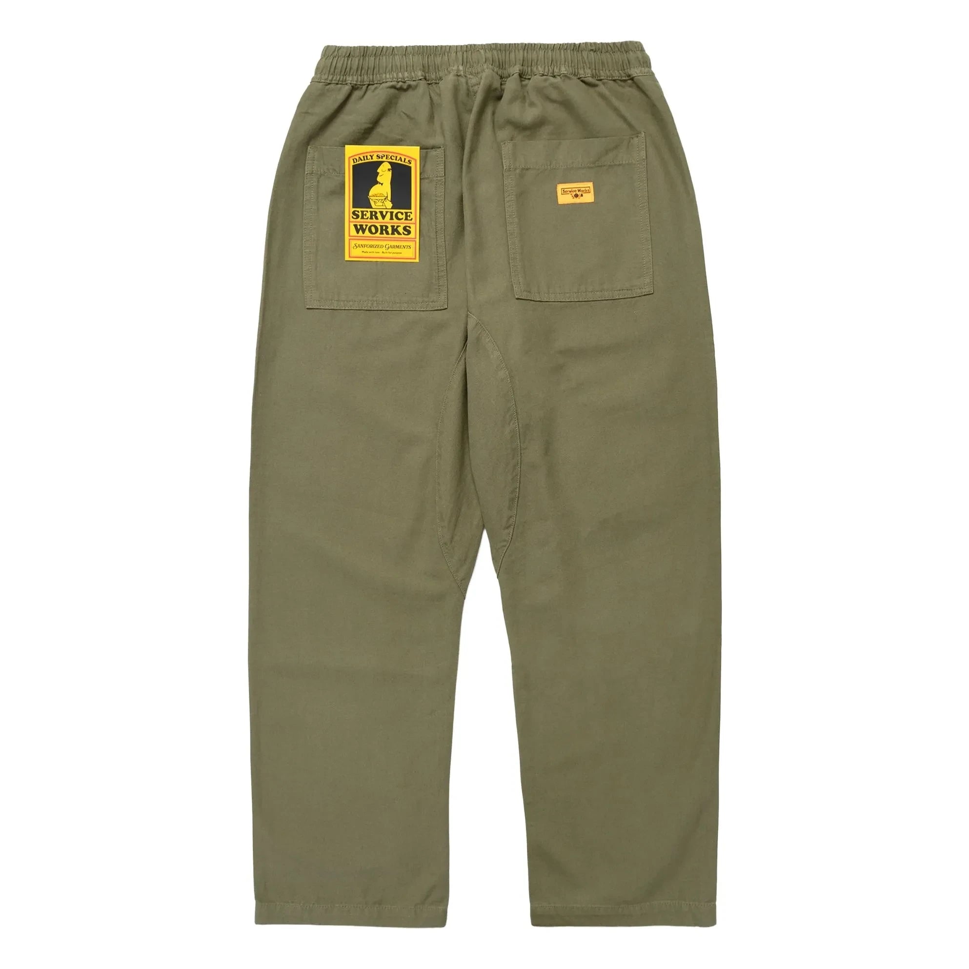 Service Works - Classic Chef Pants Made of Organic Cotton | Olive Green