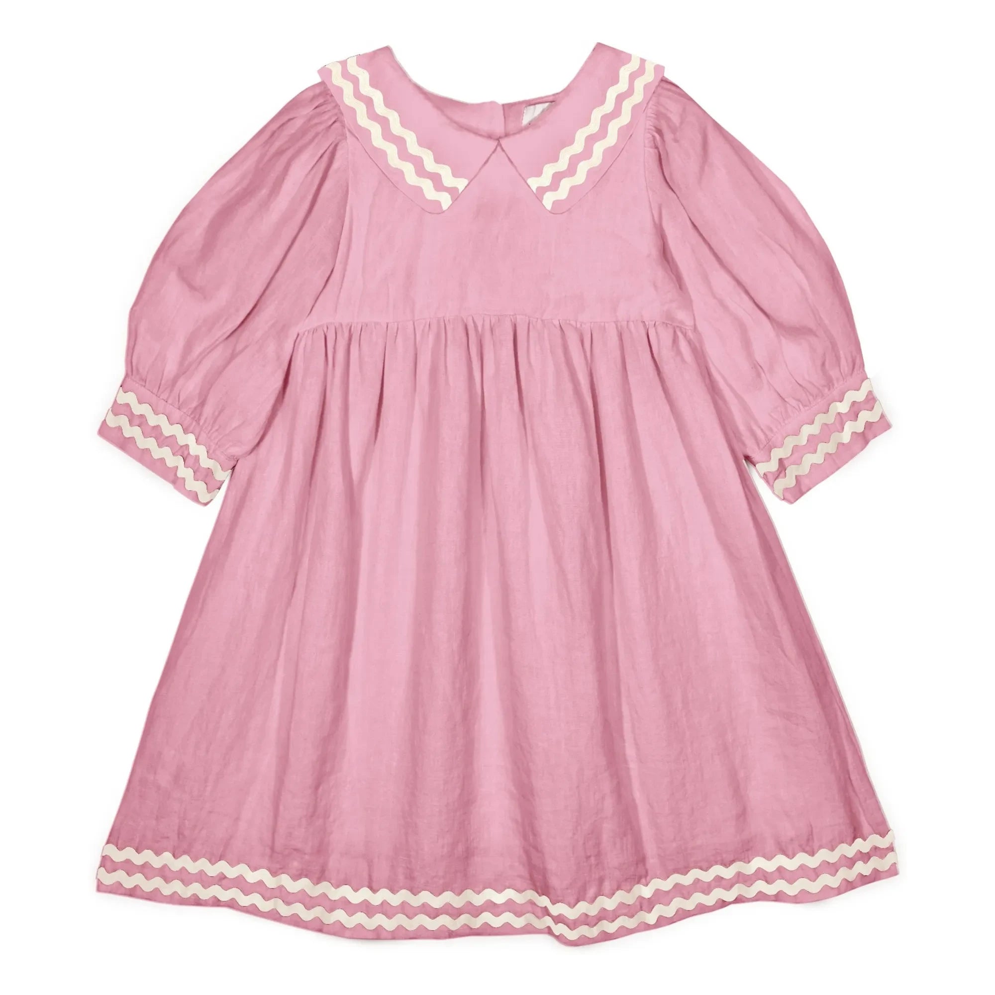 Mipounet - Isaline Linen Collar Dress | Pale Pink