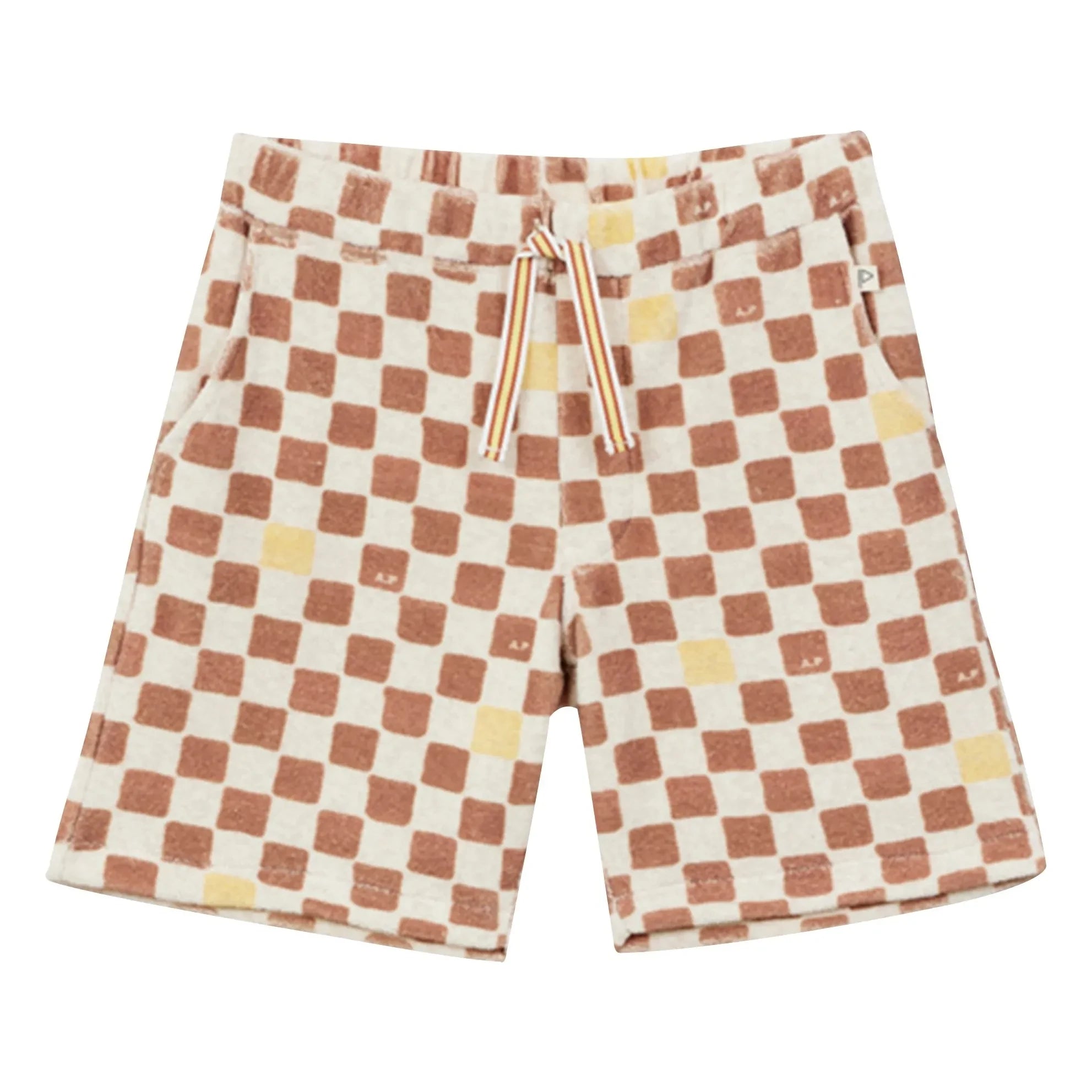 Arsène et Les Pipelettes - Damier Terry Bermuda Shorts | Brown
