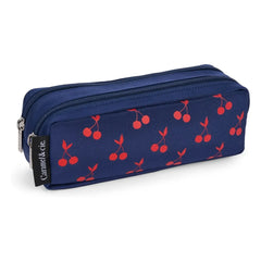 Caramel & Cie - Velvet Cherry Double Compartment Case | Navy Blue