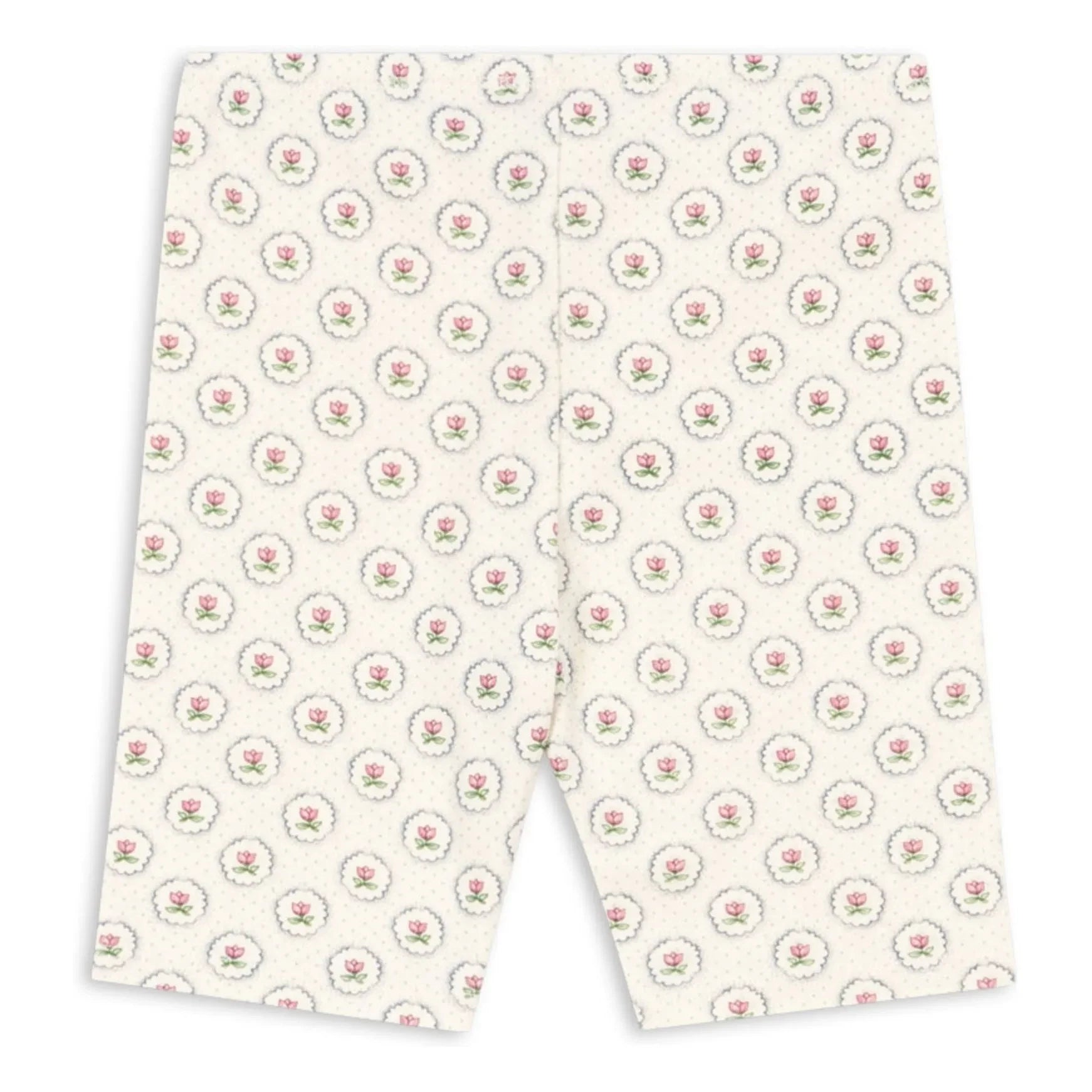 Konges Sløjd - Organic Cotton Geometric Bicycle Shorts | Ecru
