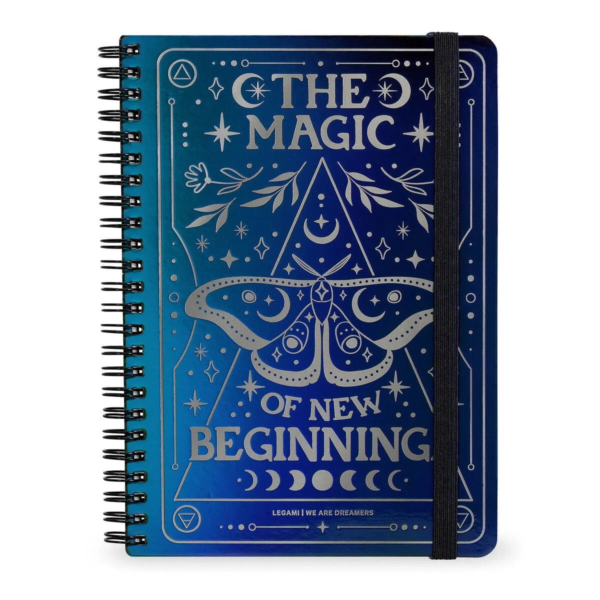 Legami - A4 Lined Defter ile Illustrated Hard Kılıf - Moth - Jotter - Spiral-Bound