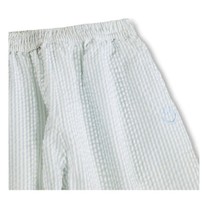Molo - Sois Striped Organic Cotton Trousers | Light blue