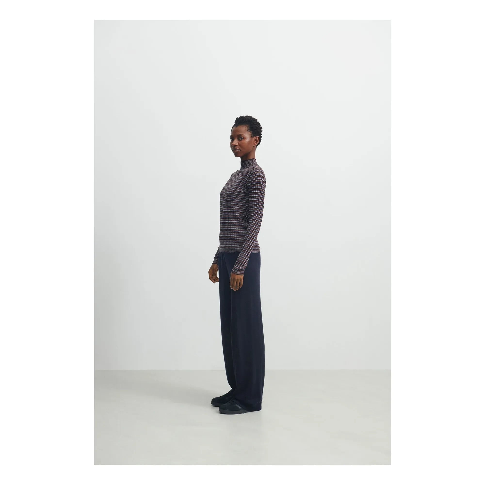 FUB - Merino Wool Trousers - Women's Collection | Navy Blue