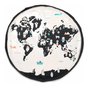 Play and Go - Noomad Toy Bag / Mat - World Map | White