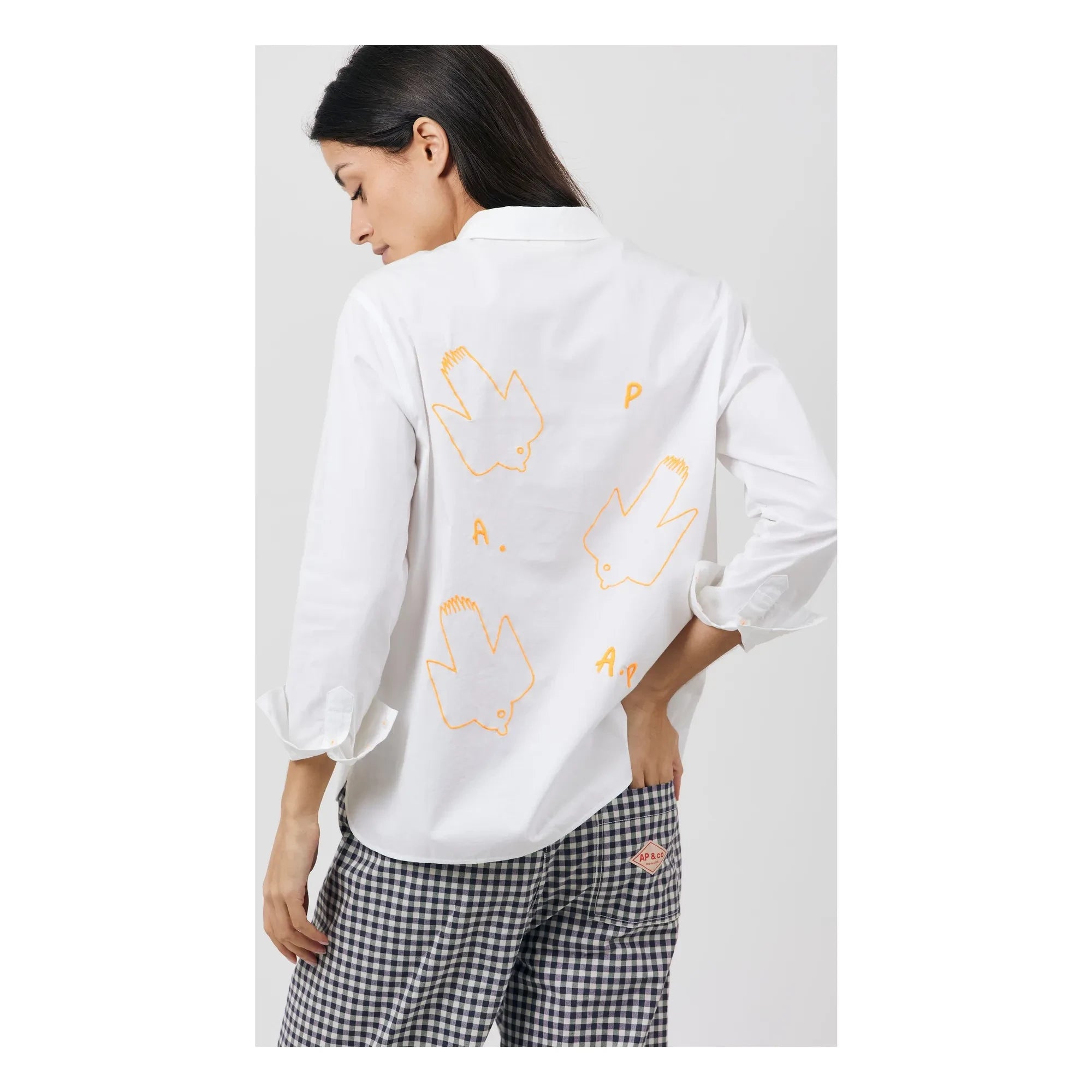 a.p - Gizelle Cotton Poplin Shirt | White