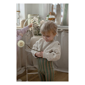 Silly Silas - Striped Organic Cotton Socks with Suspenders and No Feet | Green