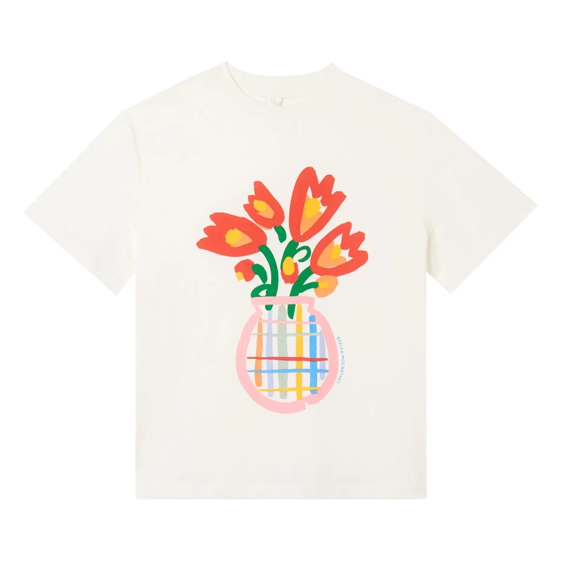Stella McCartney Kids - Organic Cotton Flower Bouquet T-Shirt | Ivory