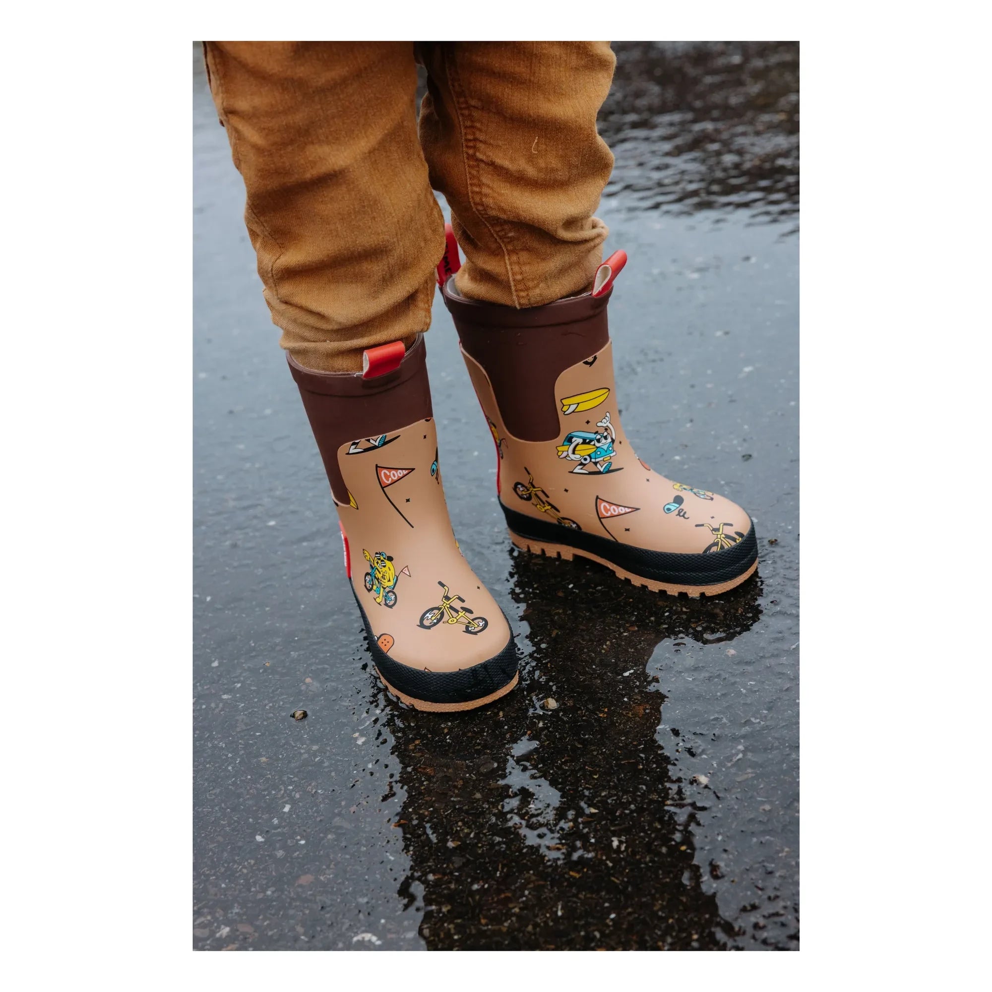 Hello Hossy - Mascots Ride Rain Boots | Brown
