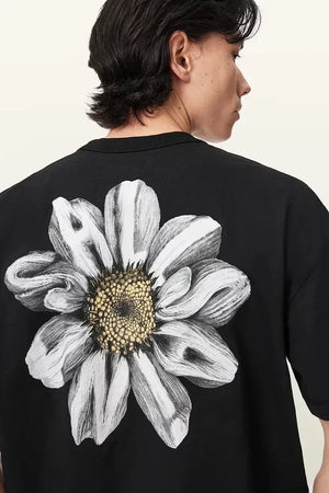 AllSaints Erkek Pamuklu Oversize Tişört PETALS