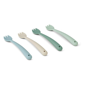 Liewood - Silikon Çatal - 4'lü Set | Mint Yeşili