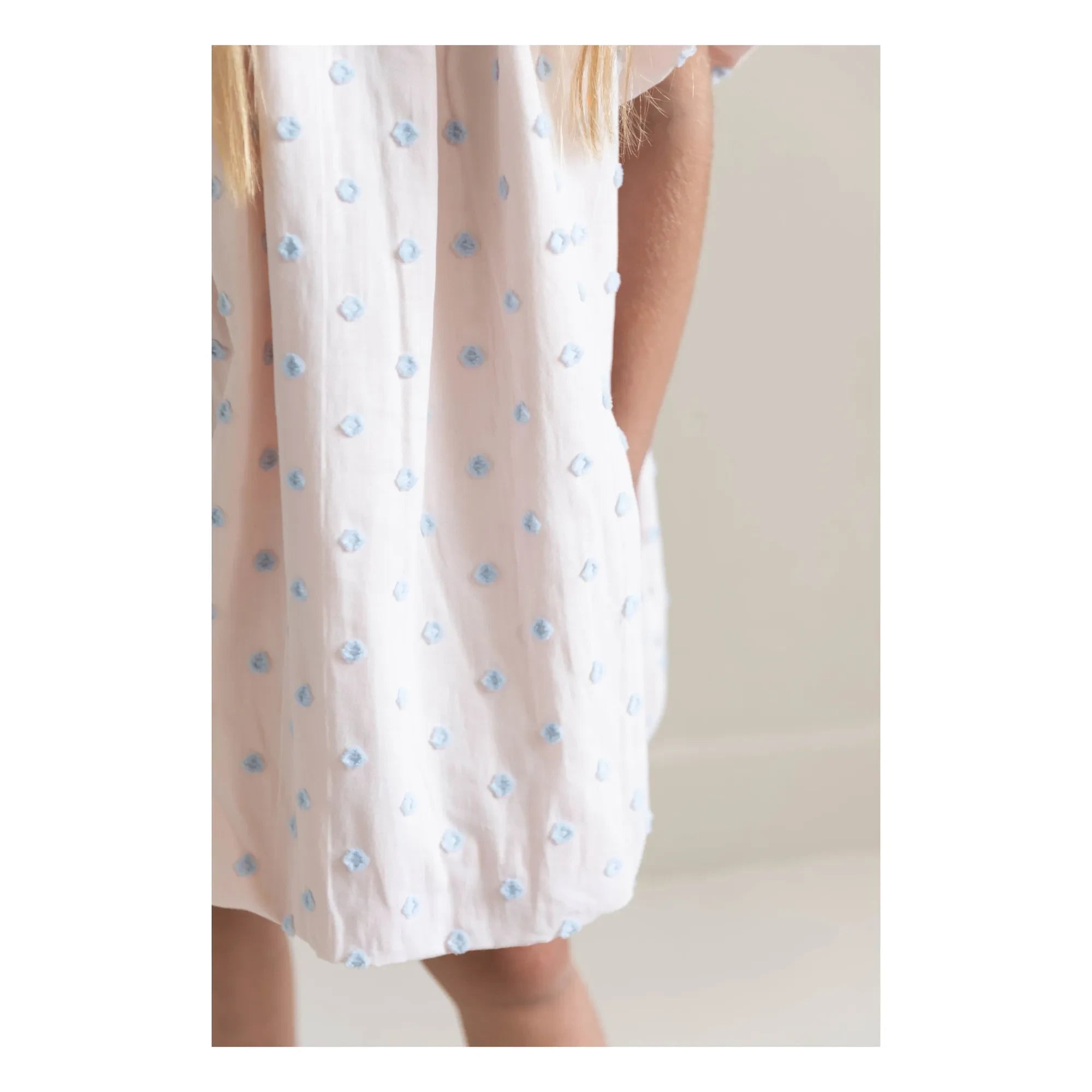 Jenest - Bella Pois Cotton Organic Balloon Dress | Light Pink