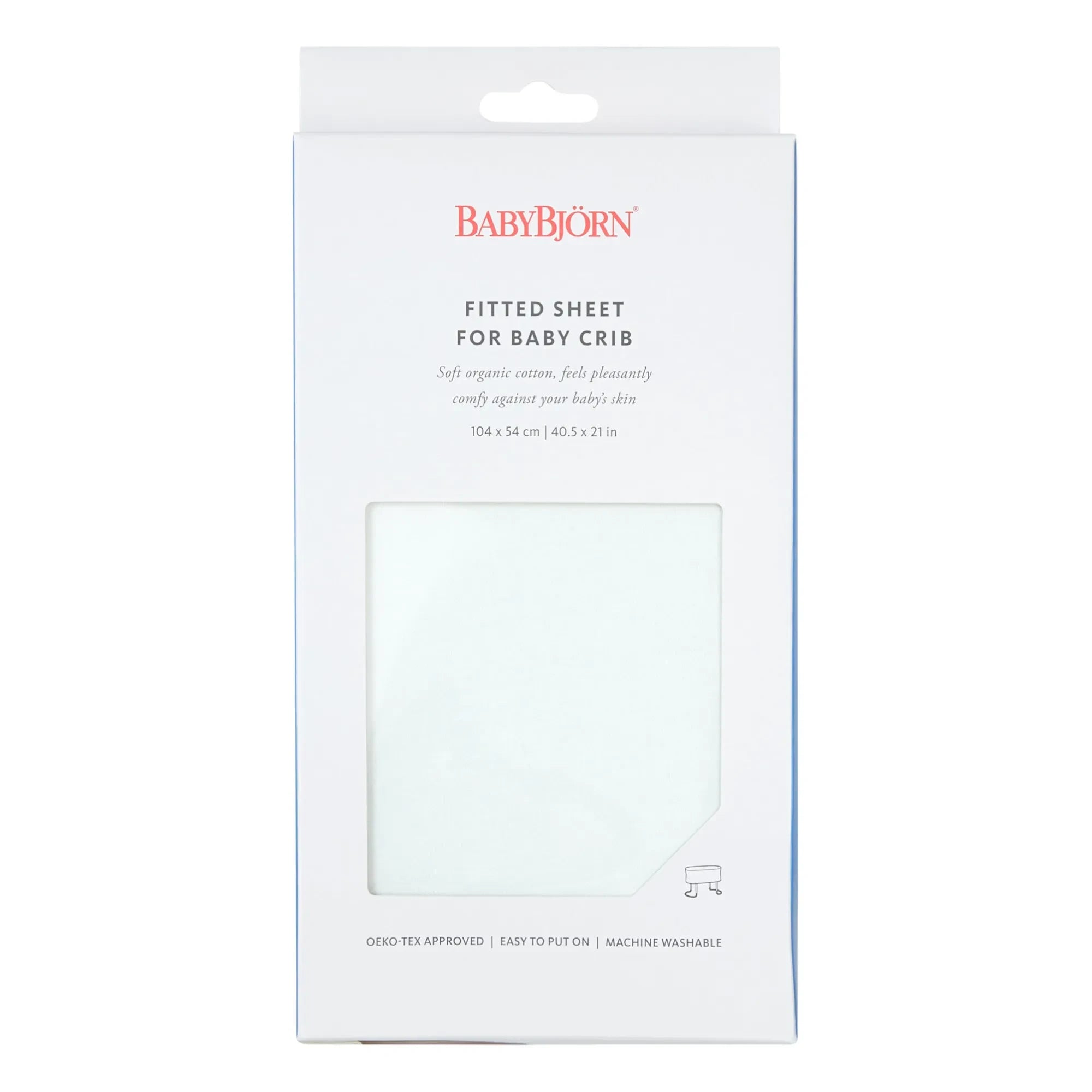BabyBjörn - Adjustable Crib Fitted Sheet | White