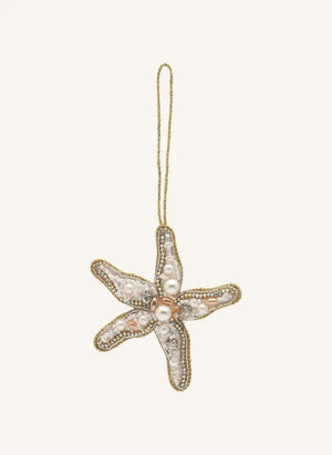 Anna + Nina - Starfish Christmas Ornament | White