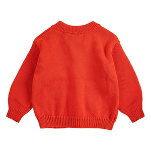 Bobo Choses - Organic Cotton Marguerites Baby Cardigan | Red