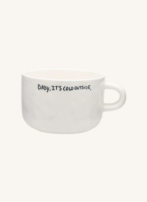 Anna + Nina - "It's Cold" Cappuccino Cup | White