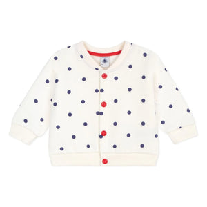 Petit Bateau - Molton Noktalı Ceket | Ecru