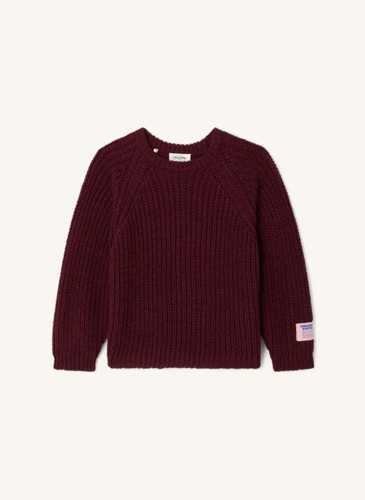 American Vintage - Cyrow Wool Knit Sweater | Burgundy