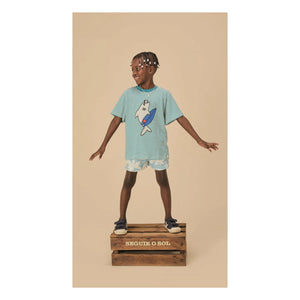 Fabula - Jungle Lace-up Shorts | Light Blue