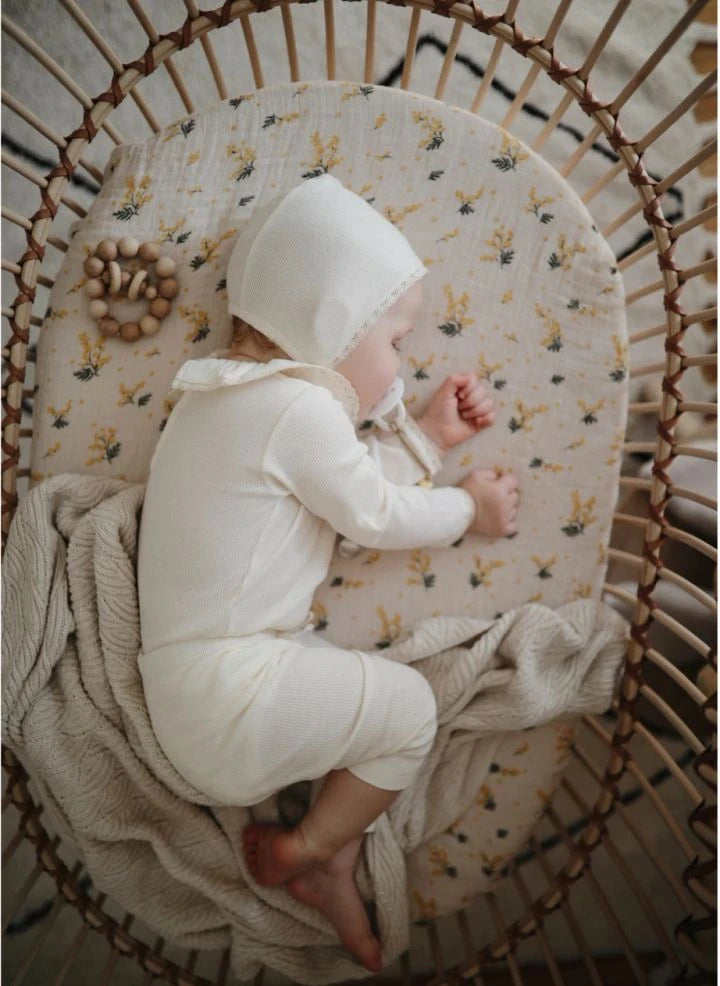 Bermbach Handcrafted - Organic Cotton Oval Mattress for Lola and Emil Cribs | White