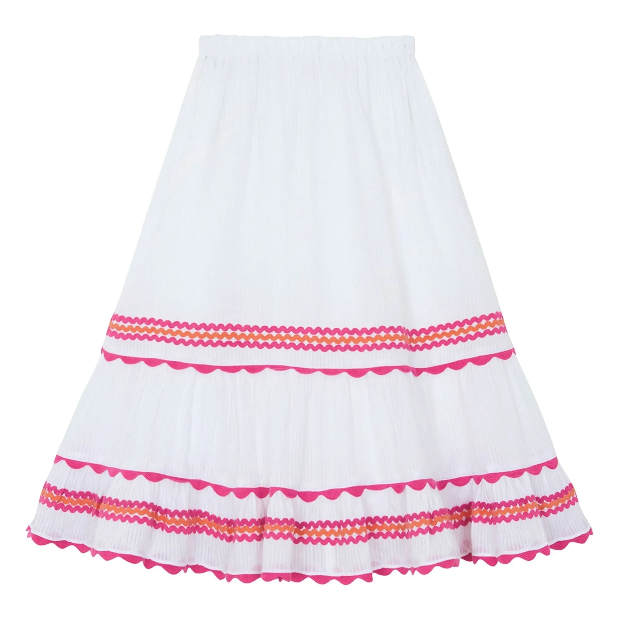 Tartine et Chocolat - Long Wavy Skirt | White