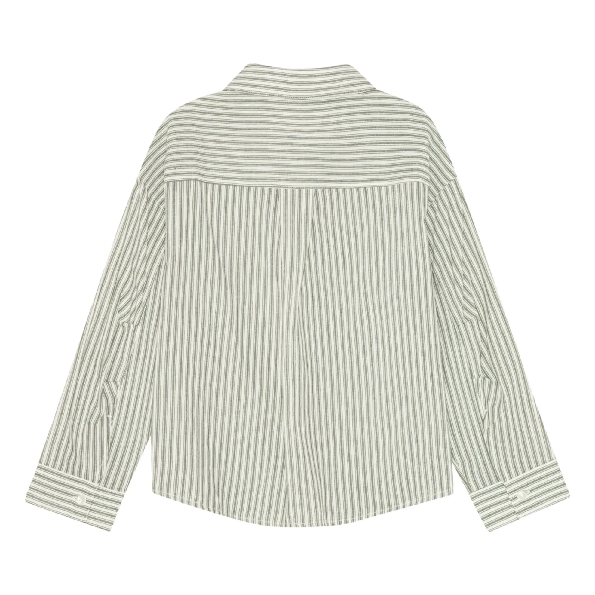 brunobruno nation - Nohrla Striped Organic Cotton Shirt | Green