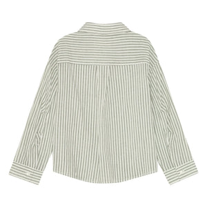 brunobruno nation - Nohrla Striped Organic Cotton Shirt | Green
