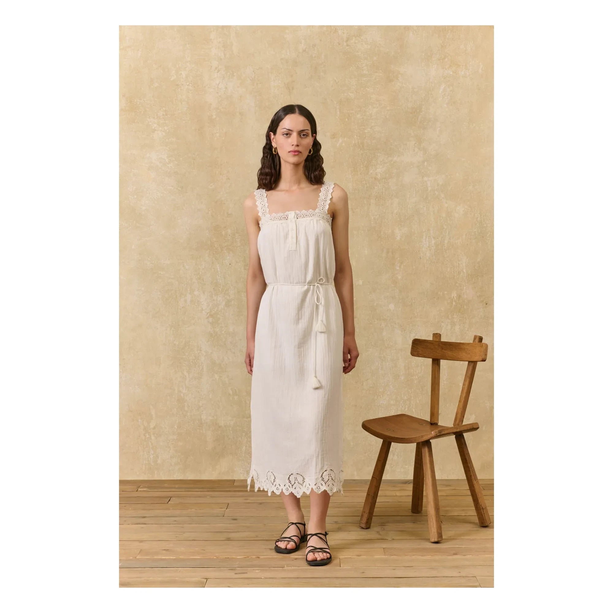 Louise Misha - Madera Organic Cotton Dress | Ecru