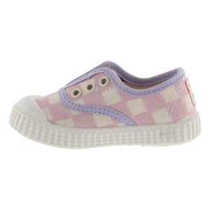 Victoria - Canvas Quadrille Sneakers | Pink