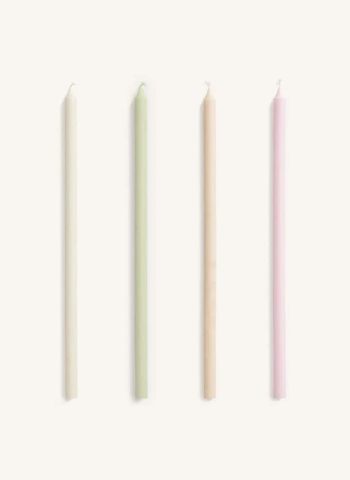 Hay - Slim Candles - Set of 4 | Pastel