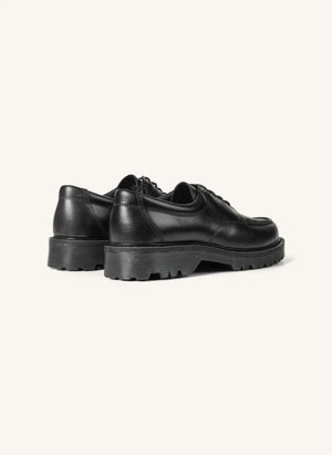 Garment Project - Pete Moc Toe Leather Derby Shoes | Black