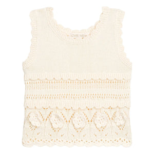 Louise Misha - Maelyse Embroidered Knit Top | Cream