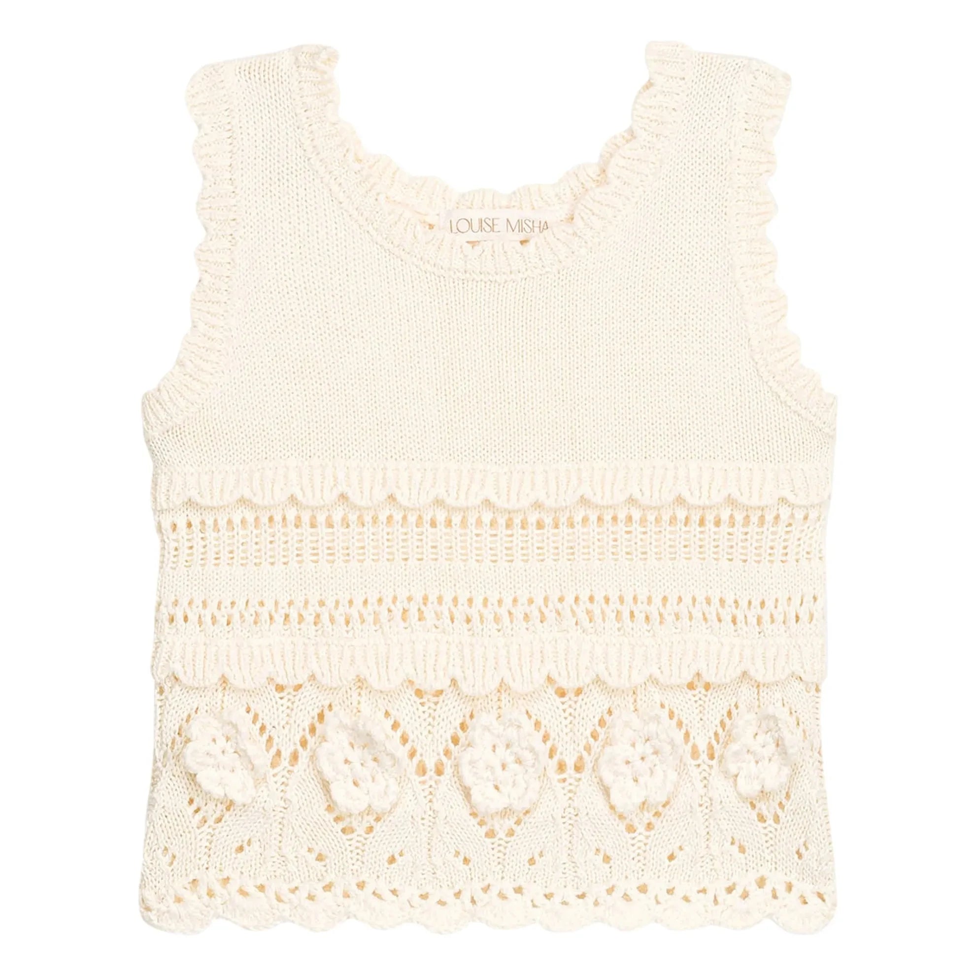 Louise Misha - Maelyse Embroidered Knit Top | Cream