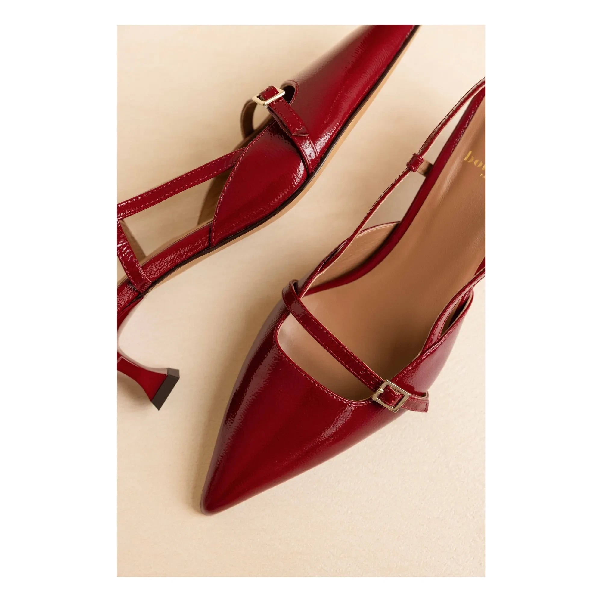 Bobbies - Reem patent leather high heel shoes | Cherry Red