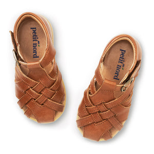 Petit Nord - Starter Diamond Scratch Sandals | Cognac