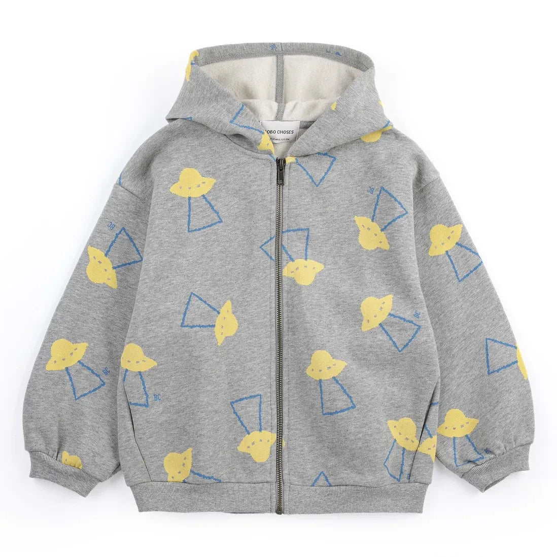 Bobo Choses - Organic Cotton Saucer Hooded Sweatshirt | Heather Grey