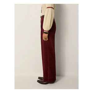 Maison Hotel - Paco Chateau Kadife Pantolon | Bordo