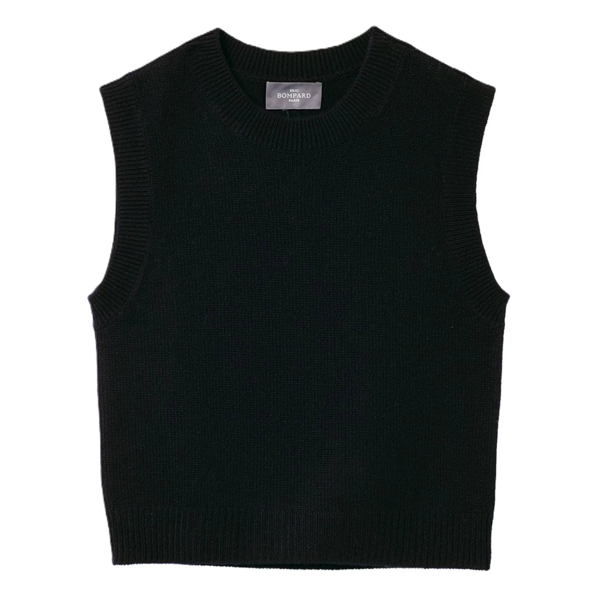 Bompard - Cashmere Sleeveless Round Neck Sweater | Black