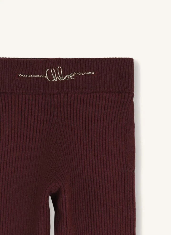 Chloé - Organic cotton knit pants | Plum