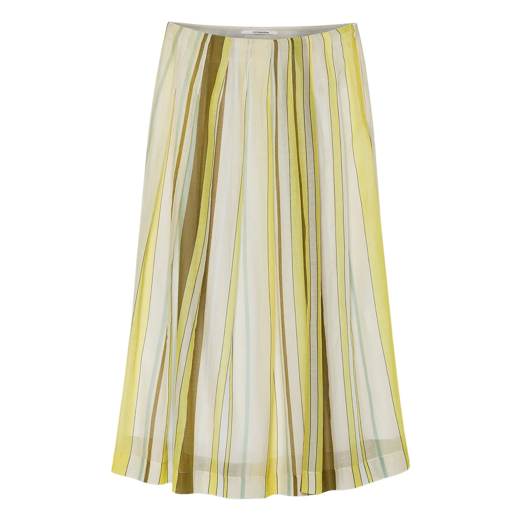 Pomandère - Silk and cotton muslin skirt | Anis green