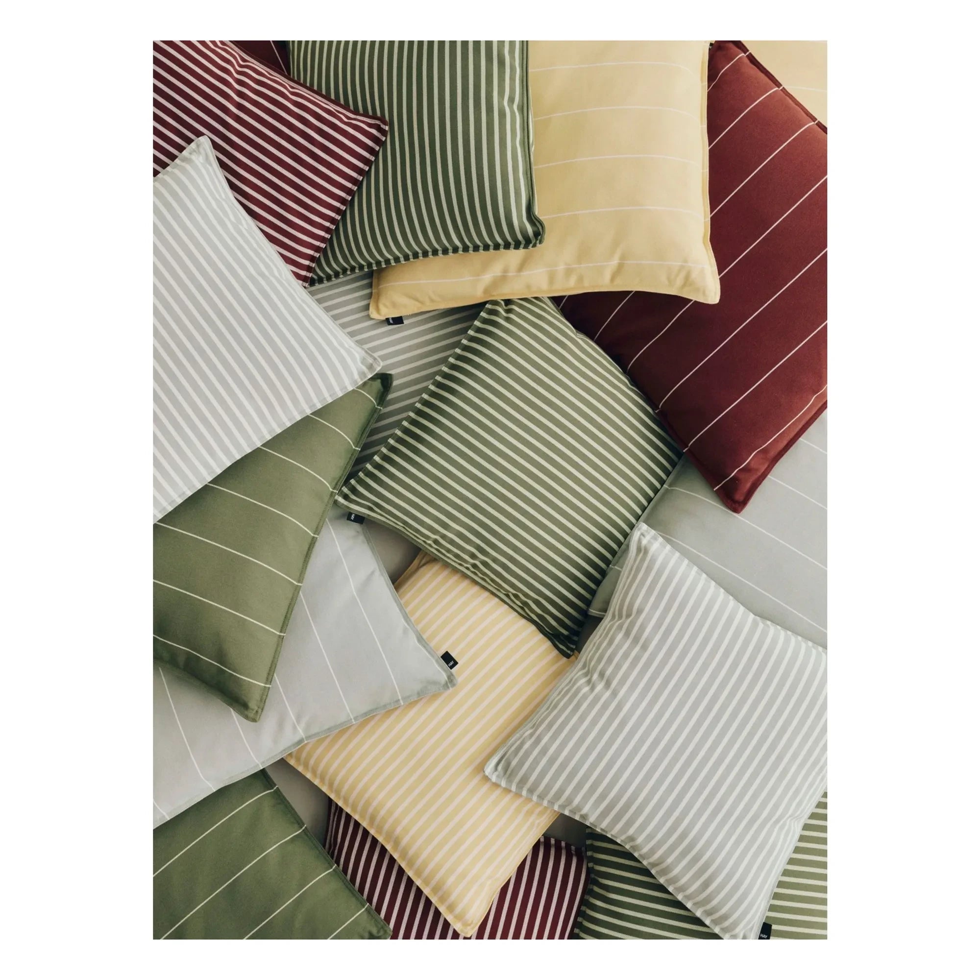 Hay - Terrazza Outdoor Striped Pillow | Terracotta