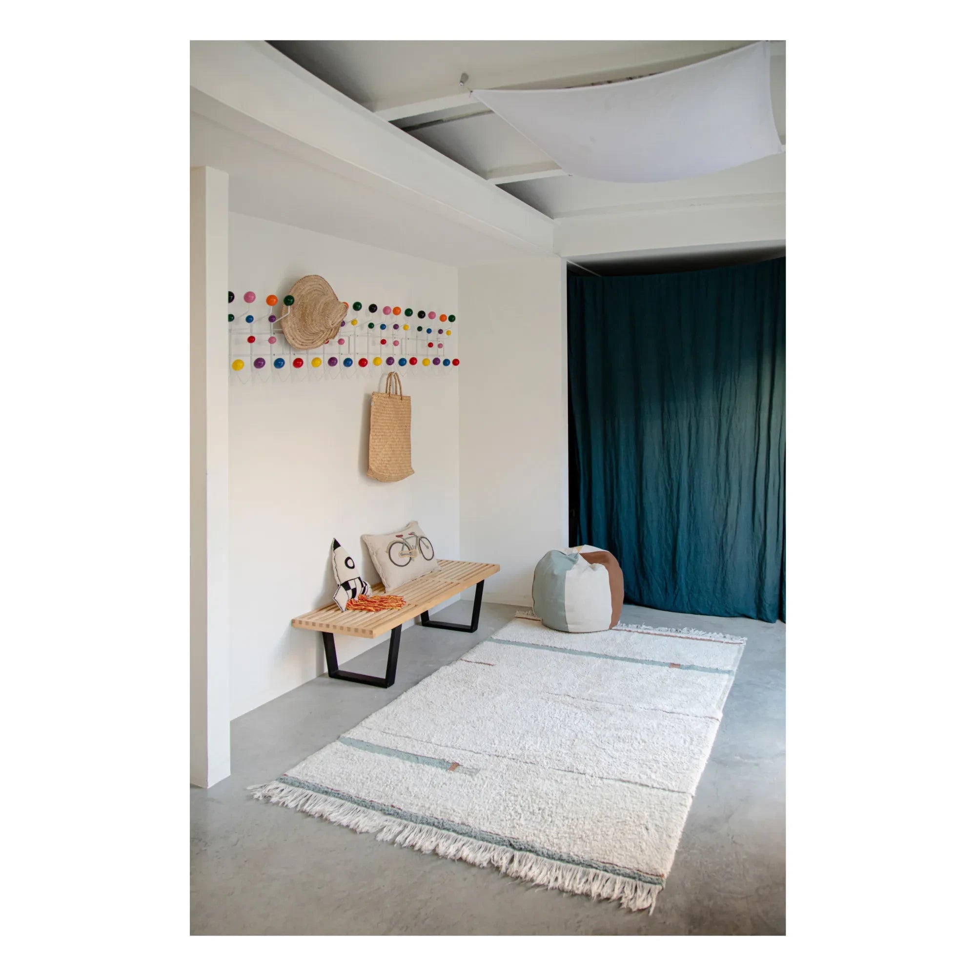 Lorena Canals - Lanes Rug | Gray blue