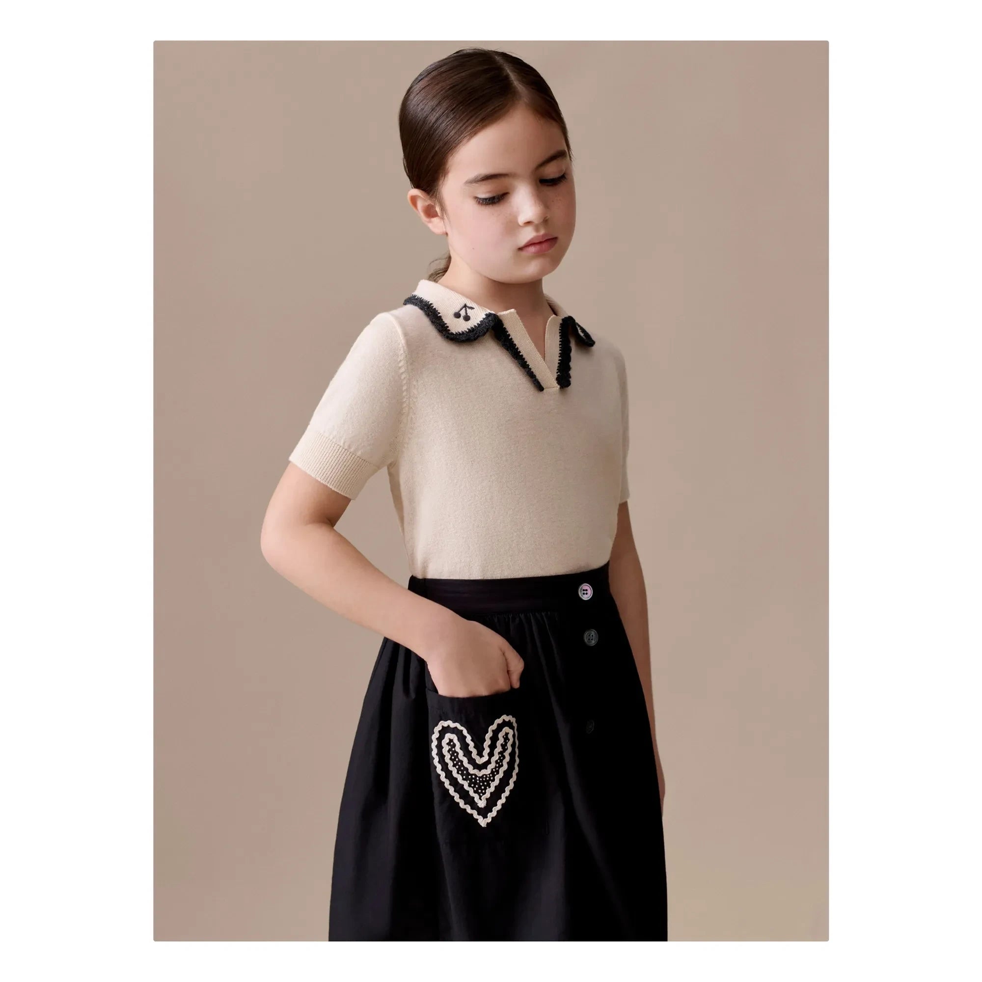 Bonpoint - Polo Lisette Wool | Ecru