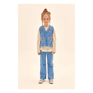 Jelly Mallow - Sleeveless Heart Vest | Blue