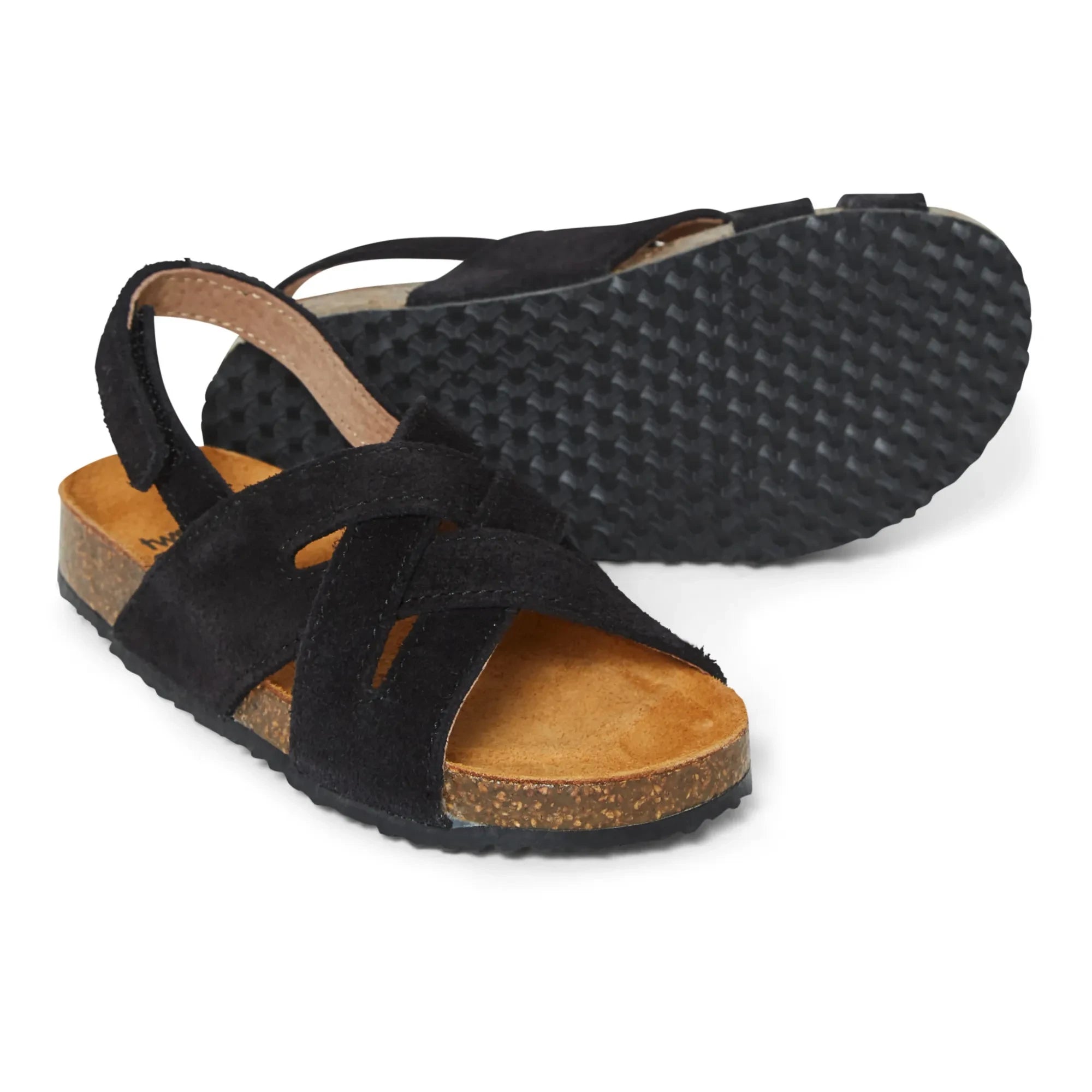 Pèpè - Swedish Suede Woven Sandals - Two Con Me | Black