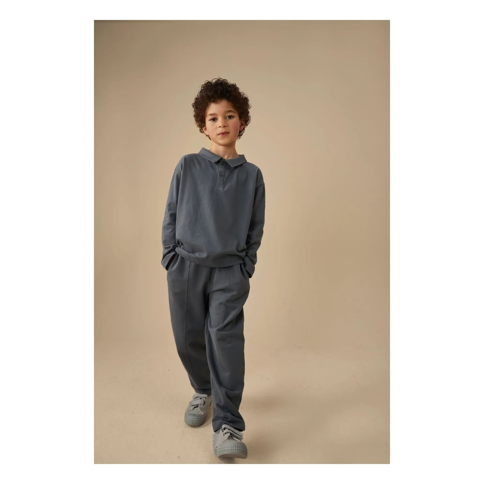 Gray Label - Organic Cotton Polo Shirt | Gray Blue