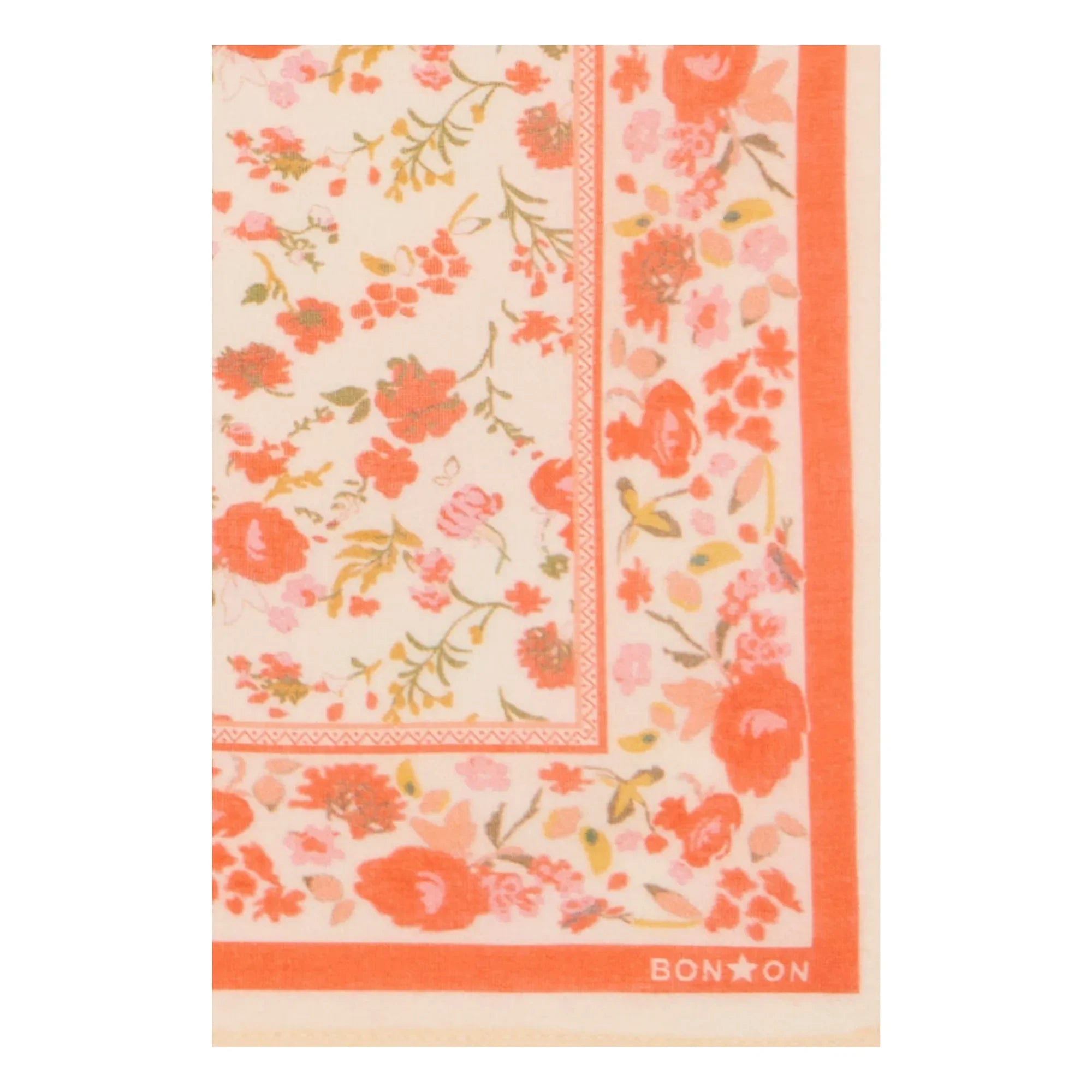 Bonton - Foulindienne Floral Patterned Scarf | Red